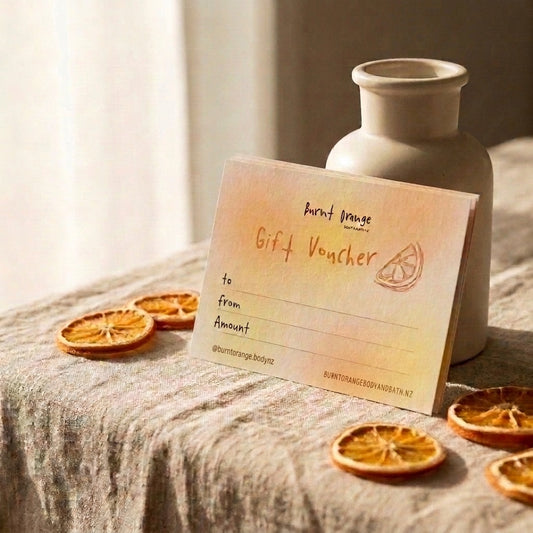 Burnt Orange Gift Voucher — Generated | Generated by Modelize