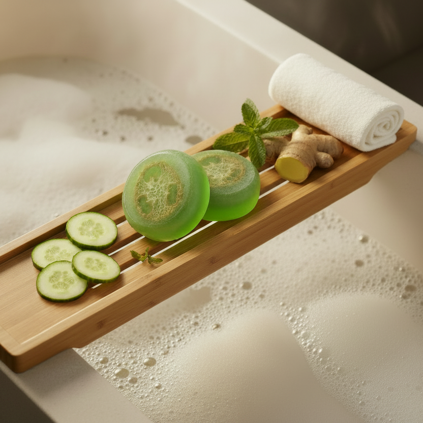 Cucumber Loofah - water right up to tray