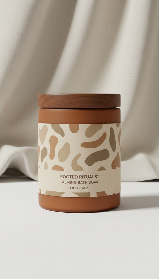 Calming bath soak with mineral salts